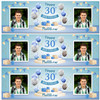 Personalised Party Banner For 30th Birthday With Photo Male Blue Balloon Gift