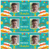 Personalised Party Banner For 30th Birthday With Photo Male Turquoise Cake