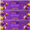 Personalised Party Banner For 30th Birthday Purple Gold Balloons