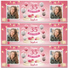 Personalised Party Banner For 35th Birthday With Photo Female Pink Balloon Gift Personalised Party Banner For 35th Birthday With Photo Female Pink Balloon Gift