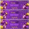 Personalised Party Banner For 100th Birthday Purple Gold Balloons Personalised Party Banner For 100th Birthday Purple Gold Balloons