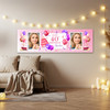 Personalised Party Banner For 40th Birthday With Photo Female Pink Cake Personalised Party Banner For 40th Birthday With Photo Female Pink Cake