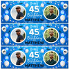 Personalised Party Banner For 45th Birthday With Photo Male Blue Balloons Personalised Party Banner For 45th Birthday With Photo Male Blue Balloons