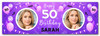 Personalised Party Banner For 50th Birthday With Photo Female Purple Balloons Personalised Party Banner For 50th Birthday With Photo Female Purple Balloons
