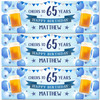 Personalised Party Banner For 65th Birthday Male Beer Blue Balloons Personalised Party Banner For 65th Birthday Male Beer Blue Balloons