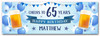 Personalised Party Banner For 65th Birthday Male Beer Blue Balloons Personalised Party Banner For 65th Birthday Male Beer Blue Balloons