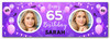 Personalised Party Banner For 65th Birthday With Photo Female Purple Balloons Personalised Party Banner For 65th Birthday With Photo Female Purple Balloons