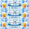 Personalised Party Banner For 75th Birthday Male Beer Blue Balloons Personalised Party Banner For 75th Birthday Male Beer Blue Balloons