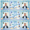 Personalised Party Banner For 75th Birthday With Photo Male Blue Balloon Gift Personalised Party Banner For 75th Birthday With Photo Male Blue Balloon Gift