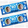 Personalised Party Banner For 80th Birthday With Photo Male Blue Balloons