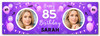 Personalised Party Banner For 85th Birthday With Photo Female Purple Balloons Personalised Party Banner For 85th Birthday With Photo Female Purple Balloons