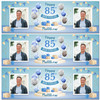 Personalised Party Banner For 85th Birthday With Photo Male Blue Balloon Gift Personalised Party Banner For 85th Birthday With Photo Male Blue Balloon Gift