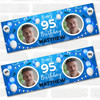 Personalised Party Banner For 95th Birthday With Photo Male Blue Balloons