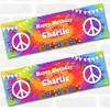 Personalised Party Banner For Birthday 1960's Theme Peace