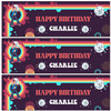 Personalised Party Banner For Birthday 1970's Theme Disco Purple