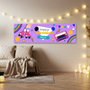 Personalised Party Banner For Birthday Female 1980's Theme Purple