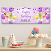 Personalised Party Banner For Birthday Female Cocktails Purple Personalised Party Banner For Birthday Female Cocktails Purple