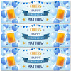 Personalised Party Banner For Birthday Male Beer Blue Balloons Personalised Party Banner For Birthday Male Beer Blue Balloons