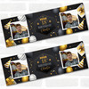 Personalised Party Banner For 18th Birthday With Photo Male Gold Black Balloons