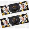 Personalised Party Banner For Birthday With Photo 35 Male Gold Black Balloons