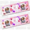 Personalised Party Banner For 16th Birthday With Photo Female Pink Cake