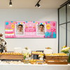 Personalised Party Banner For Birthday With Photo Female Pink Cake Gift