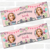 Personalised Party Banner For Birthday With Photo Female Spa Pamper Bunting Pink