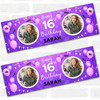 Personalised Party Banner For 16th Birthday With Photo Female Purple Balloons