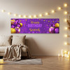 Personalised Party Banner For Birthday Purple Gold Balloons Personalised Party Banner For Birthday Purple Gold Balloons
