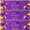 Personalised Party Banner For 18th Birthday Purple Gold Balloons
