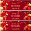 Personalised Party Banner For 18th Birthday Red Gold Balloons