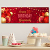 Personalised Party Banner For 20th Birthday Red Gold Balloons