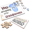 FREE WITH ORDERS OVER £30! - For Grandparents Blue Pregnancy Announcement Gift Custom Wood Jigsaw Puzzle