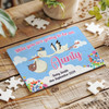 FREE WITH ORDERS OVER £30! - Aunty Pregnancy Announcement Gift Stork Dark Skin Baby Custom Wood Jigsaw Puzzle