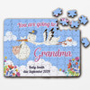 FREE WITH ORDERS OVER £30! - Grandma Pregnancy Announcement Gift Stork Baby Personalised Wooden Jigsaw Puzzle