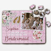 FREE WITH ORDERS OVER £30! - Thank You Bridesmaid Wedding Thank You Gift Photo Custom Wood Jigsaw Puzzle
