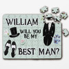 FREE WITH ORDERS OVER £30! - Will You Be My Best Man At Wedding Gift Announcement Custom Wood Jigsaw Puzzle