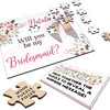 FREE WITH ORDERS OVER £30! - Will You Be My Bridesmaid Announcement Gift Personalised Wooden Jigsaw Puzzle