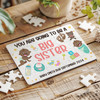 FREE WITH ORDERS OVER £30! - Big Sister Pregnancy Announcement Gift Dark Skin Baby Custom Wood Jigsaw Puzzle