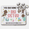 FREE WITH ORDERS OVER £30! - Big Sister Pregnancy Announcement Gift Dark Skin Baby Custom Wood Jigsaw Puzzle