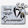 FREE WITH ORDERS OVER £30! - Will You Be My Groomsman Gift Wedding Custom Personalised Wooden Jigsaw Puzzle