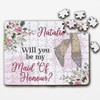 FREE WITH ORDERS OVER £30! - Will You Be My Maid Of Honour Announcement Gift Personalised Wood Jigsaw Puzzle