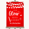 Red Watercolour Lights Let Love Glow Glowstick Personalised Wedding Sign