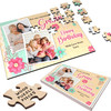 FREE WITH ORDERS OVER £30! - Birthday Gift Gran Photo Yellow Background Personalised Wood Jigsaw Puzzle