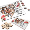 FREE WITH ORDERS OVER £30! - Red Rose Heart Photo Collage Romantic Gift Personalised Wooden Jigsaw Puzzle