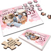 FREE WITH ORDERS OVER £30! - Emerald Wedding 55th Anniversary Gift Photo Heart Custom Wood Jigsaw Puzzle