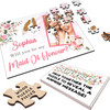 FREE WITH ORDERS OVER £30! - Floral Will You Be My Maid Of Honour Gift Photo Personalised Wood Jigsaw Puzzle