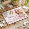 FREE WITH ORDERS OVER £30! - Floral Will You Be My Maid Of Honour Gift Photo Personalised Wood Jigsaw Puzzle
