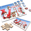 FREE WITH ORDERS OVER £30! - Christmas Gift Kids Santa Alphabet Letter V Personalised Wood Jigsaw Puzzle