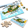 FREE WITH ORDERS OVER £30! - Crocodile Pilot Helicopter Children's Kids Gift Personalised Wood Jigsaw Puzzle